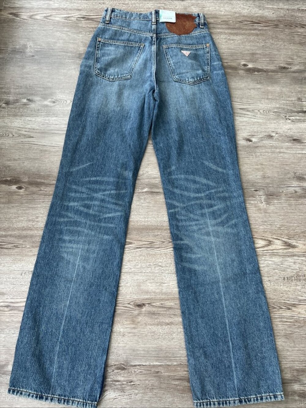NWT Guess Straight High 80s Straight Jeans Womens 25 Medium Wash High Rise - Picture 13 of 16